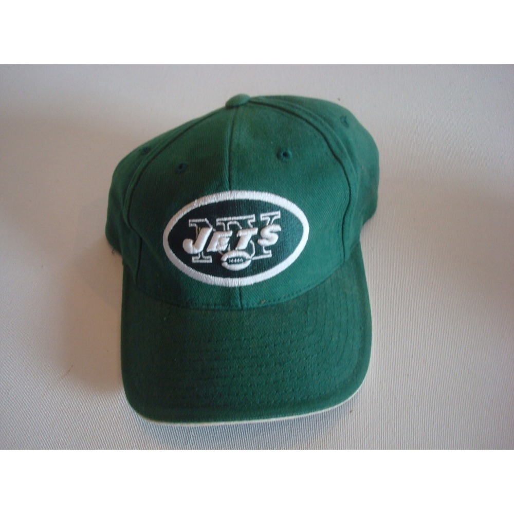 NEW YORK JETS LOGO ATHLETIC STRAPBACK DEADSTOCK HAT CAP VINTAGE R1